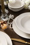 Hermia Vajilla de 24 Piezas en Porcelana Color Crema